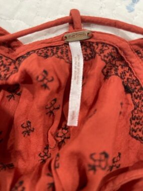 Free People Rust Orange Printed Camisole